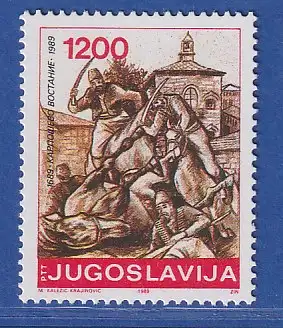 Jugoslawien 1989 300. Jahrestag des Karpos-Aufstandes. Mi.-Nr.2378** / MNH