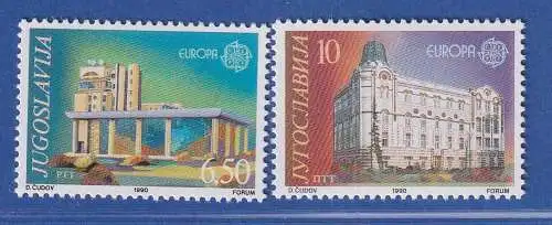 Jugoslawien 1990 Europa: Postalische Einrichtungen Mi.-Nr.2414-15 ** / MNH