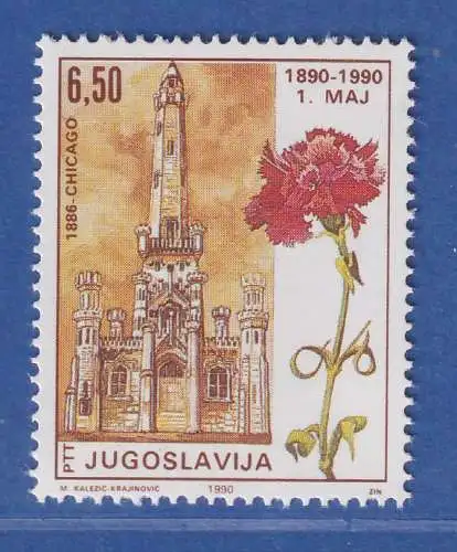 Jugoslawien 1990 100 Jahre Tag der Arbeit  Mi.-Nr.2416 ** / MNH