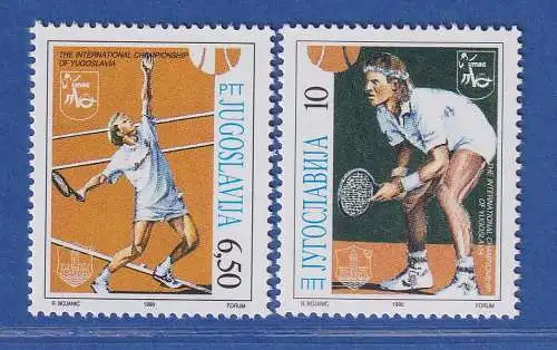 Jugoslawien 1990 Tennis-Grand-Prix-Turnier UMAG '90  Mi.-Nr.2419-20 ** / MNH