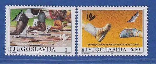 Jugoslawien 1990 Leichtathletik-EM in Split. Mi.-Nr.2434-35** / MNH