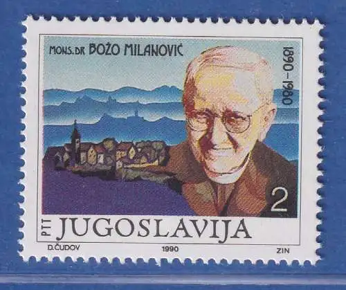 Jugoslawien 1990 100. Geburtstag von Bozo Milanovic Mi.-Nr. 2458 ** / MNH