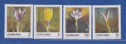 Jugoslawien 1991 Flora: Krokusse  Mi.-Nr. 2467-2470 ** / MNH