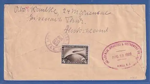 Dt. Reich Zeppelin Weltrundfahrt 1929 Brief von Friedrichshafen nach Los Angeles