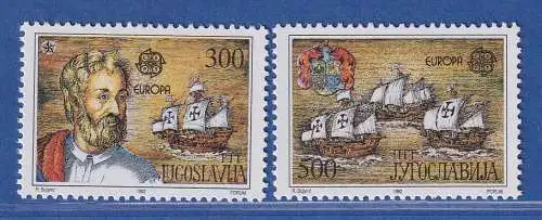 Jugoslawien 1992  500. J. der Entdeckung von Amerika  Mi.-Nr.2534-35  ** / MNH