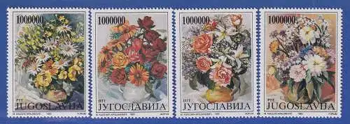 Jugoslawien 1993  Blumensträuße  Mi.-Nr. 2614-2617 ** / MNH