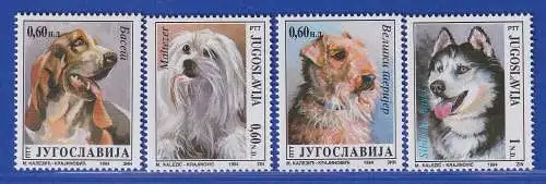 Jugoslawien 1994  Fauna: Hunde Mi.-Nr. 2662-2665 ** / MNH