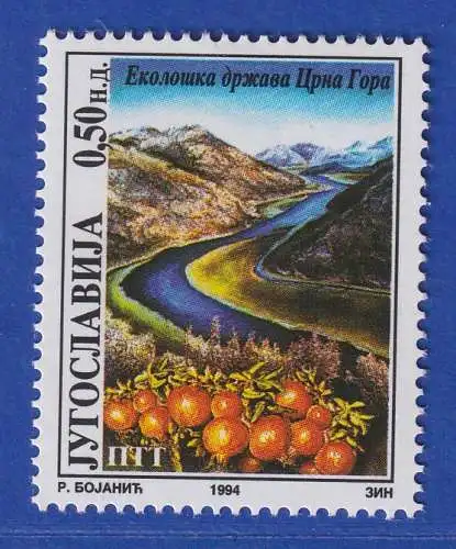 Jugoslawien 1994  Umweltschutz in Montenegro   Mi.-Nr. 2669 ** / MNH