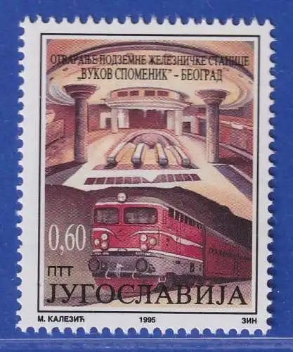 Jugoslawien 1995  U-Bahnhof  "Vuk-Denkmal" in Belgrad  Mi.-Nr. 2715 ** / MNH