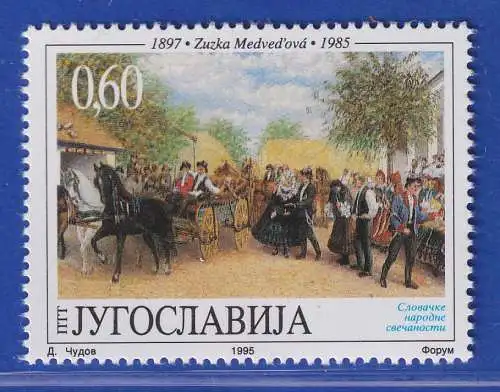 Jugoslawien 1995  Slowakisches Voklsbrauchtum  Mi.-Nr. 2722 ** / MNH