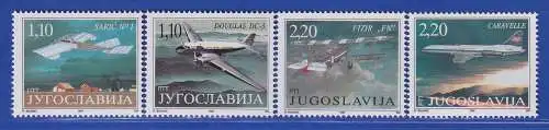 Jugoslawien 1995  Flugzeuge aus Museen Mi.-Nr. 2741-2744 ** / MNH