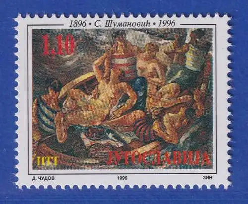 Jugoslawien 1996  100. Geb. von Sava Sumanovic  Mi.-Nr. 2750 ** / MNH