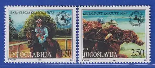 Jugoslawien 1996  Reitfest, Ljubicevo   Mi.-Nr. 2785-2786 ** / MNH