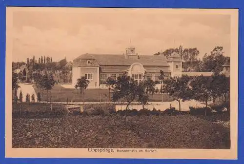 Alte AK 1909 Bad Lippspringe Konzerthaus im Kurbad  ungelaufen