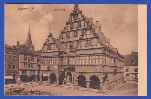 Alte AK Paderborn Rathaus ungelaufen