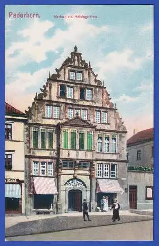 Alte AK Paderborn Marienplatz Heisingsches Haus  ungelaufen