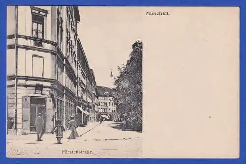 Alte AK München Fürstenstraße (Maxvorstadt)  ungelaufen