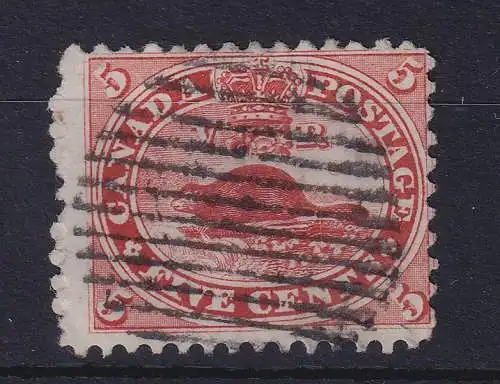 Kanada 1859 Biber 5 Cents Mi.-Nr. 12 mit Rost-Rund-O