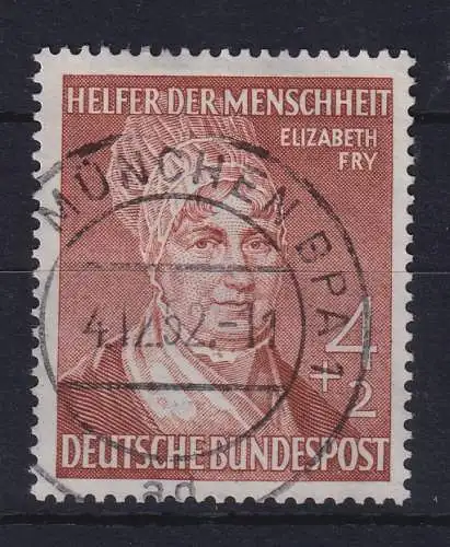 Bundesrepublik 1952 Elizabeth Fry Mi.-Nr. 156 ideal Voll-O MÜNCHEN