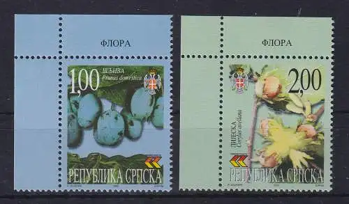 Bosnien-Herzegowina Serbische Verwaltung 2000 Flora Mi.-Nr. 160-161 ER-Stücke **