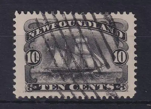 Kanada Neufundland 1887 Segelschiff 10 Cents Mi.-Nr. 39 mit Rost-O