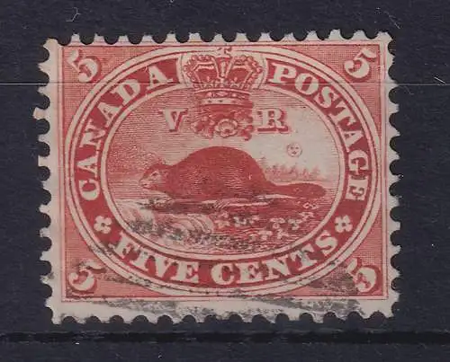 Kanada 1859 Biber 5 Cents Mi.-Nr. 12 mit Rost-O