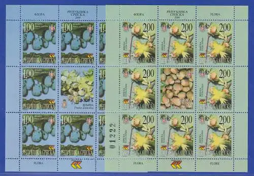 Bosnien-Herzegowina Serbische Verwaltg. 2000 Flora Mi.-Nr. 160-161 Kleinbögen **