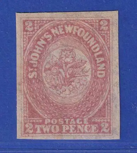 Kanada Neufundland 1862 Rose/Distel/Kleeblatt 2 P Mi.-Nr. 11y (*)