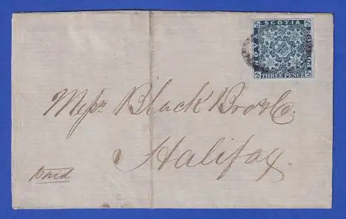 Kanada Nova Scotia 1863 Mi.-Nr. 2b auf Brief von Annapolis N.S. nach Halifax