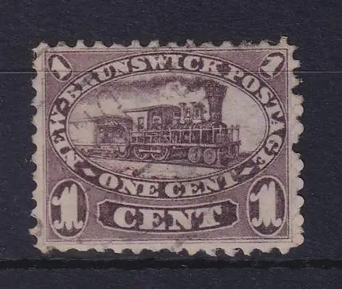 Kanada New Brunswick 1863 Dampflokomotive 1 Cent Mi.-Nr. 4b gestempelt