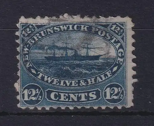 Kanada New Brunswick 1860 Dampfschiff 12 1/2 Cent Mi.-Nr. 8 gestempelt