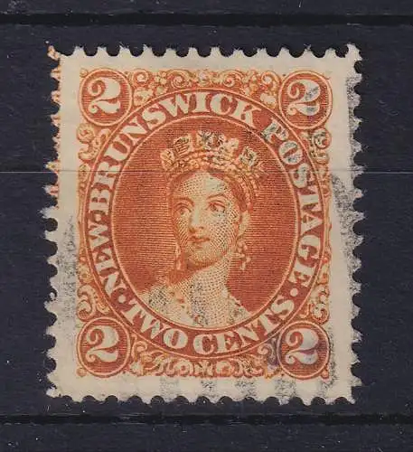 Kanada New Brunswick 1863 Queen Victoria 2 Cents Mi.-Nr. 5 mit Rost-O