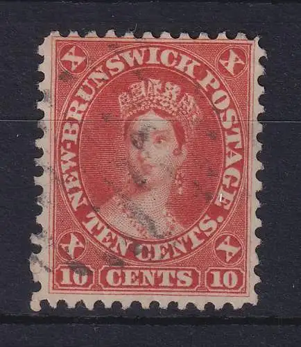 Kanada New Brunswick 1860 Queen Victoria 10 Cents Mi.-Nr. 7 mit Rost-O