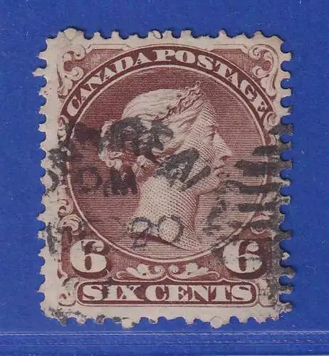 Kanada 1868 Queen Victoria 6 Cents Mi.-Nr. 22ax O (MO)NTREAL