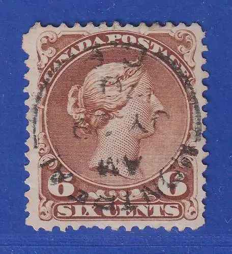 Kanada 1868 Queen Victoria 6 Cents Mi.-Nr. 22bx  zentrisch O MONTREAL