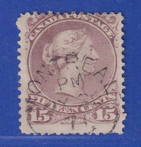 Kanada 1871 Queen Victoria 15 Cents Mi.-Nr. 24Aax O MONTREAL