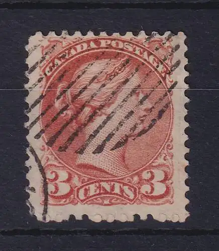 Kanada 1872 Queen Victoria 3 Cent Mi.-Nr. 28bA mit Rost-O