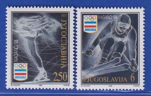 Jugoslawien 1998  Olympische Winterspele, Nagano  Mi.-Nr. 2847-2848 ** / MNH