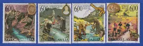 Jugoslawien 1999 Goldwaschen am Fluss Pek Mi.-Nr. 2955-58 ** / MNH