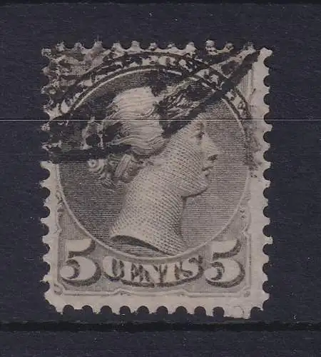 Kanada 1876 Queen Victoria 5 Cents Mi.-Nr. 29aA gestempelt