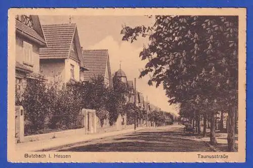 Alte AK Butzbach (Hessen) Taunusstraße 1926 gel. nach Konstanz