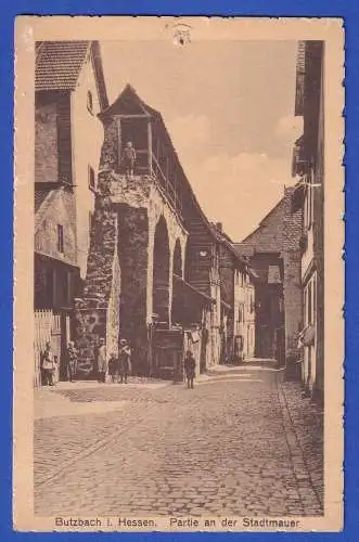 Alte AK Butzbach (Hessen) Stadtmauer 1927 gel. nach Konstanz