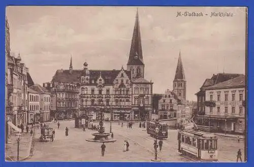 Alte AK Mönchengladbach Marktplatz 1925 gel. nach Konstanz