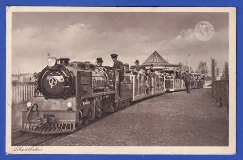 Alte AK Reichsausstellung Düsseldorf Liliputbahn 1937 gel. nach Konstanz