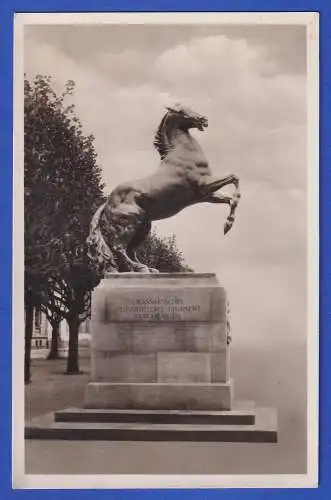 Alte AK Wiesbaden Luisenplatz Kavalleriedenkmal 1934 gel. nach Konstanz