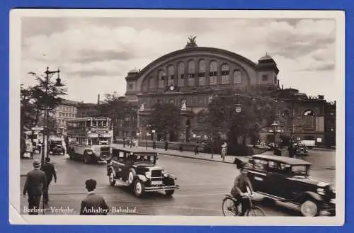 Alte AK Berlin Anhalter Bahnhof 1937 gel. nach Konstanz