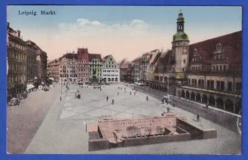 Alte AK Leipzig Markt 1937 gel. nach Konstanz