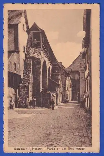 Alte AK Butzbach (Hessen) Stadtmauer 1926 gel. nach Duisburg