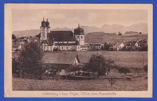 Alte AK Lindenberg (Allgäu) Ortsansicht 1925 gel. nach Konstanz