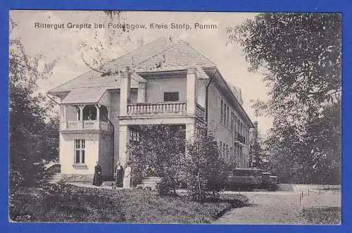 Alte AK Pottangow (Potęgowo) Rittergut Grapitz 1921 gel. nach Anröchte